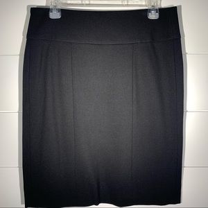 CAbi #225 Black Ponte Knit Pencil Skirt